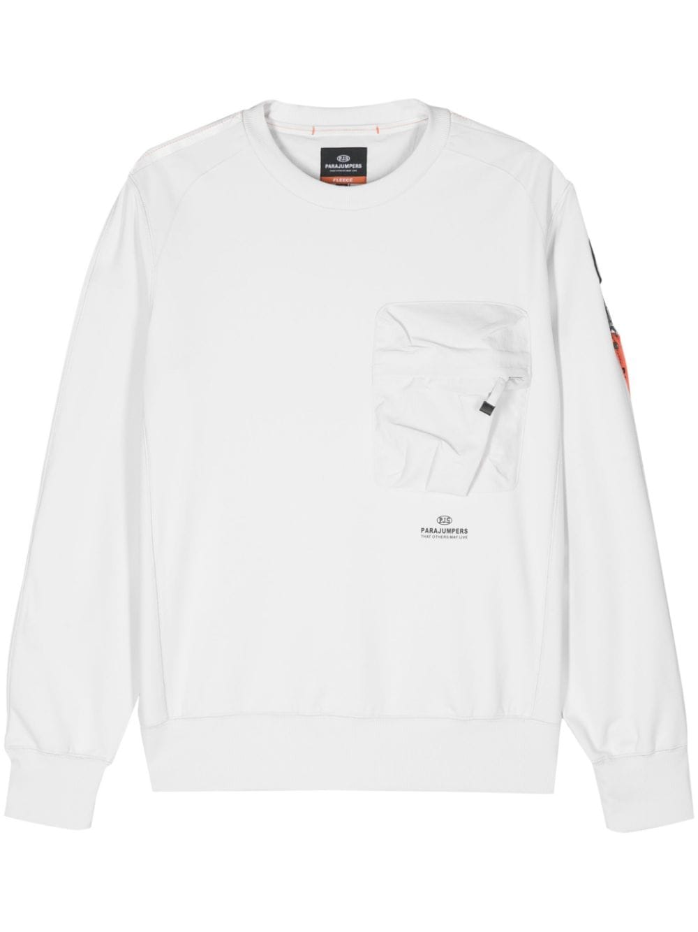 Shop Parajumpers Sabre Cotton-blend Sweatshirt In White