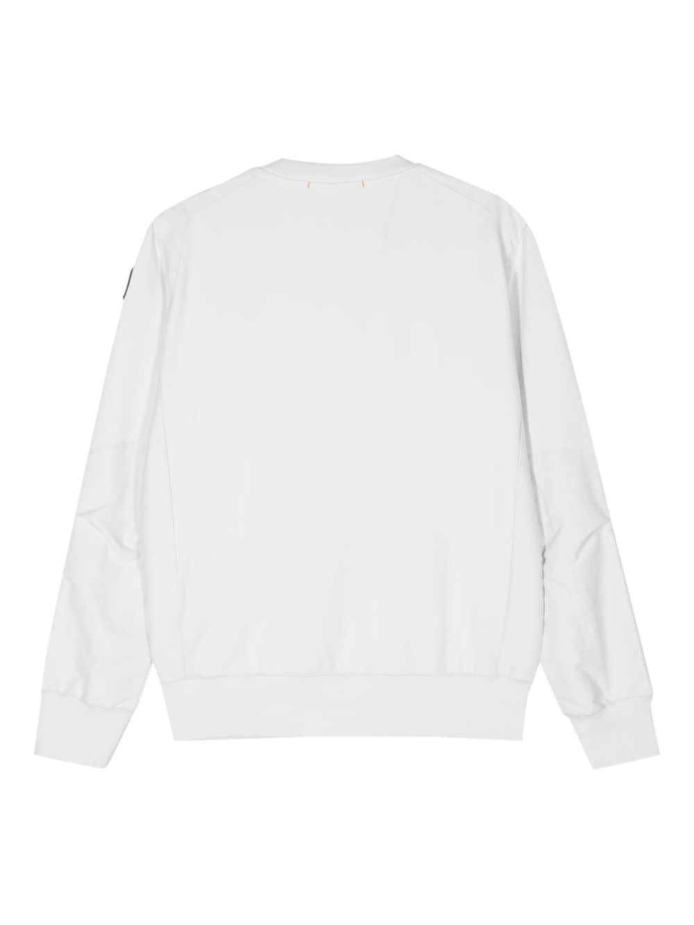 Shop Parajumpers Sabre Cotton-blend Sweatshirt In White