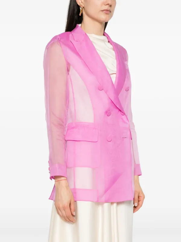 Max Mara Negrar シルクダブルジャケット | ピンク | FARFETCH JP
