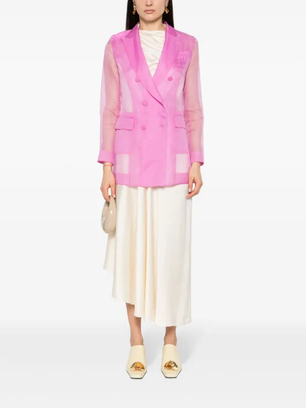 Max Mara Negrar シルクダブルジャケット | ピンク | FARFETCH JP
