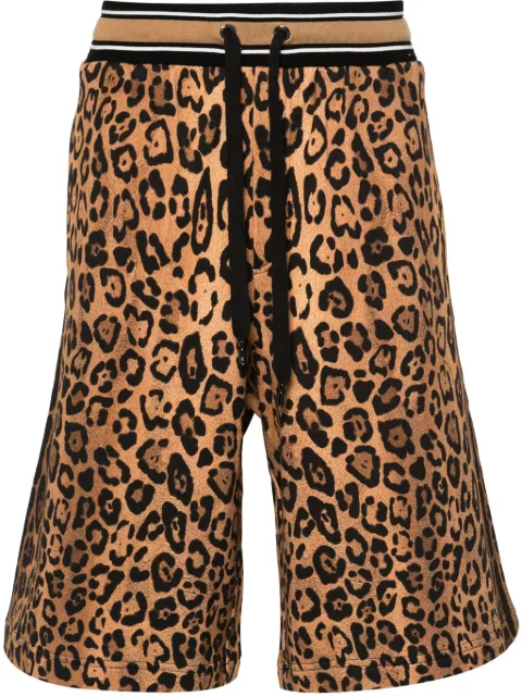 Dolce & Gabbana cheetah-print track shorts