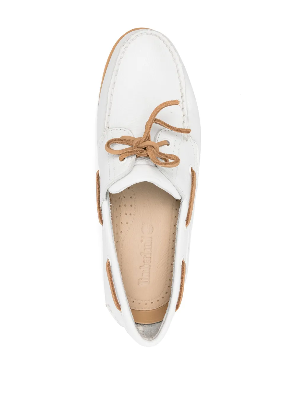 Shop Timberland Classic Leather Boat Shoes In White