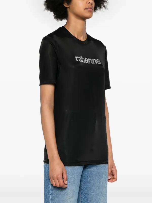 Tシャツ・カットソー PACO RABANNE Black Stretch Cotton Top 22965153_53554221_600.jpg