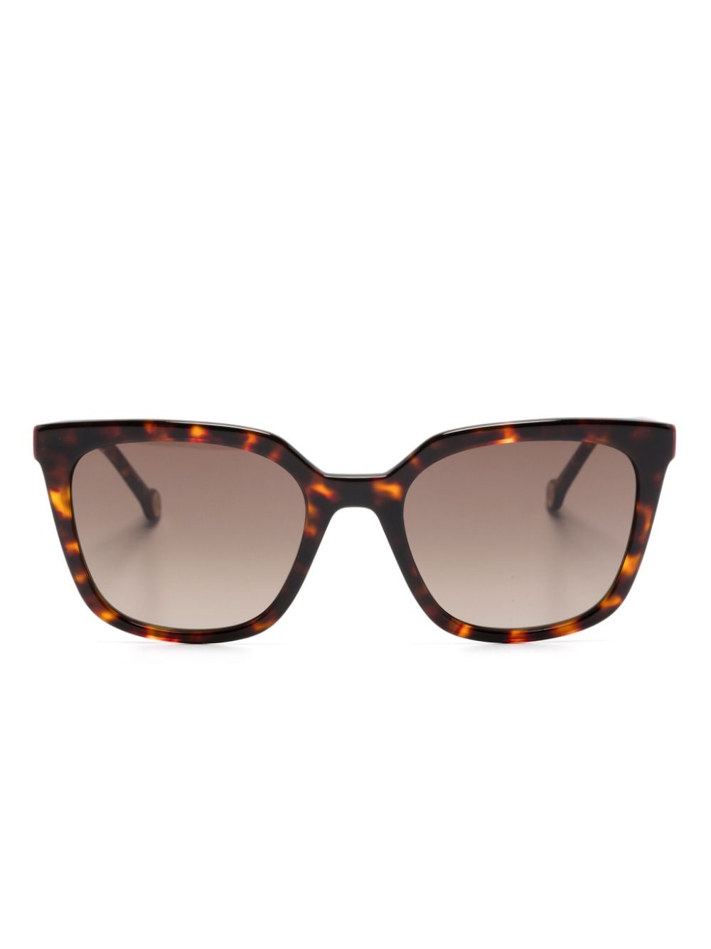 carolina herrera lunettes de soleil à monture carrée - marron