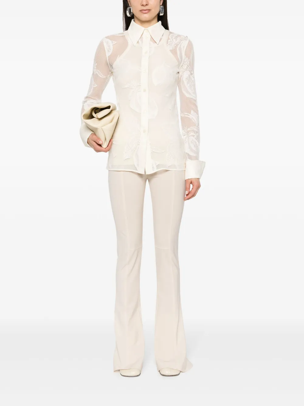 Sportmax Ashi mesh blouse - Beige
