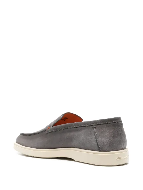 Santoni gradient-effect Suede Loafers | Grey | FARFETCH
