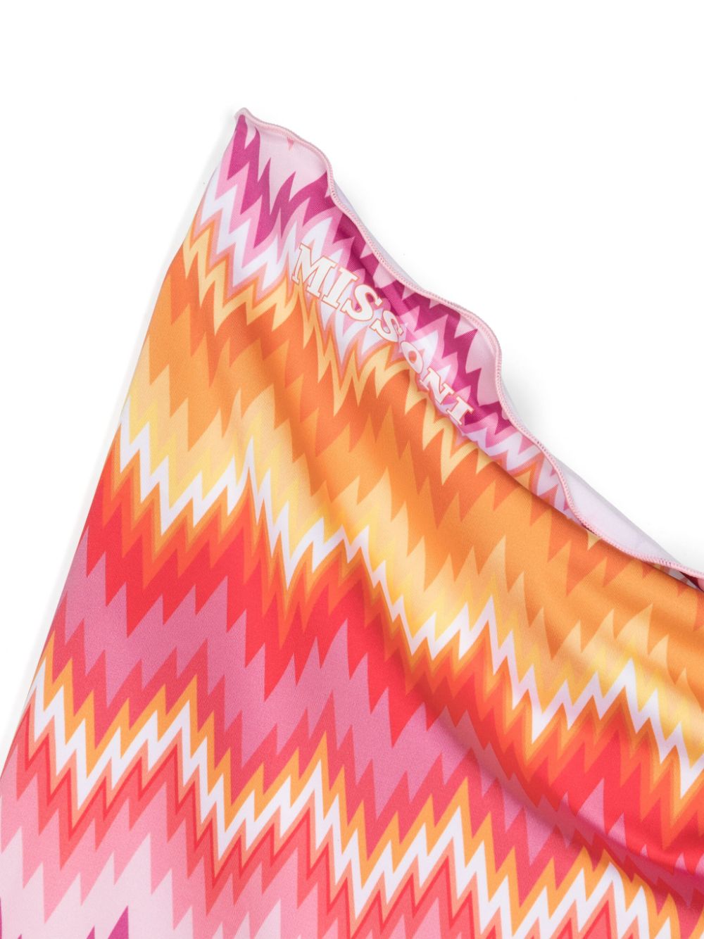 Shop Missoni Zingzag-print Tied Sarong In Orange