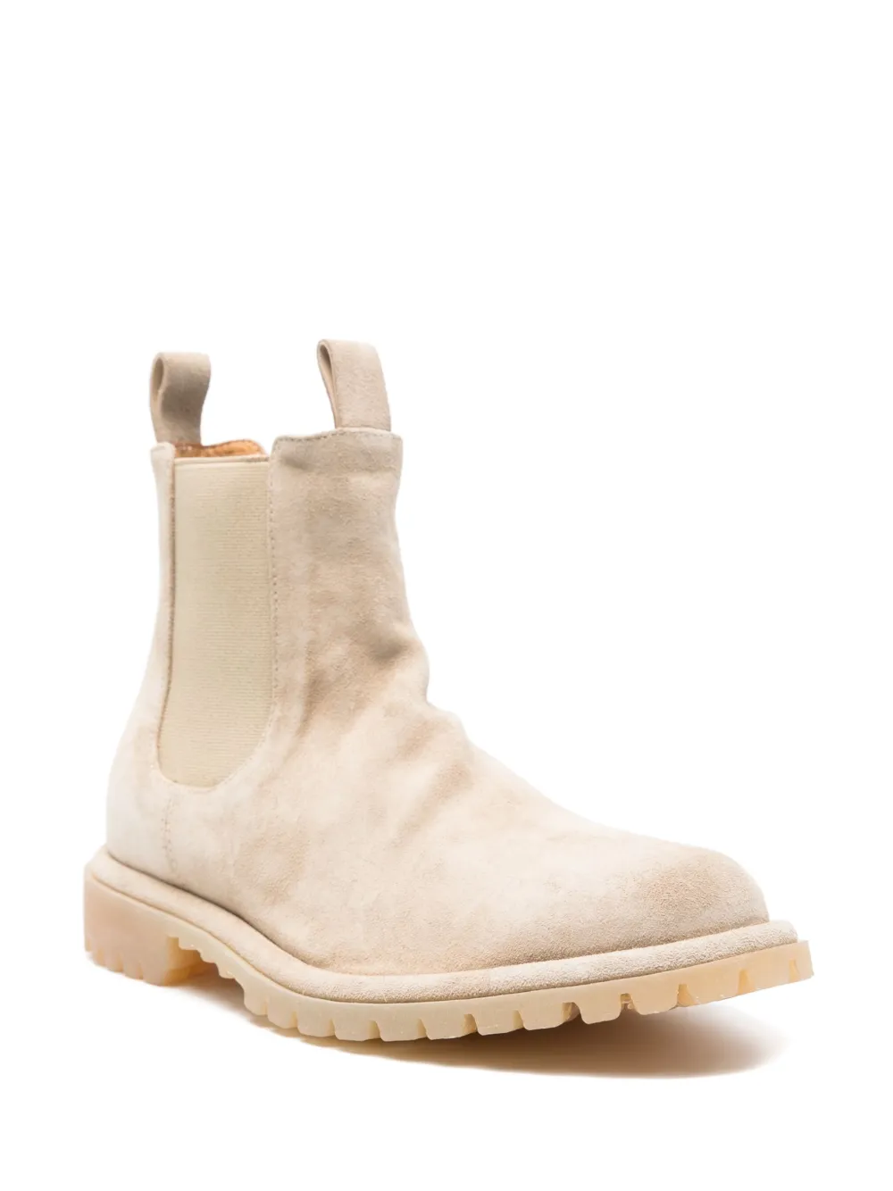 Shop Officine Creative Suede Chelsea Boots In Neutrals