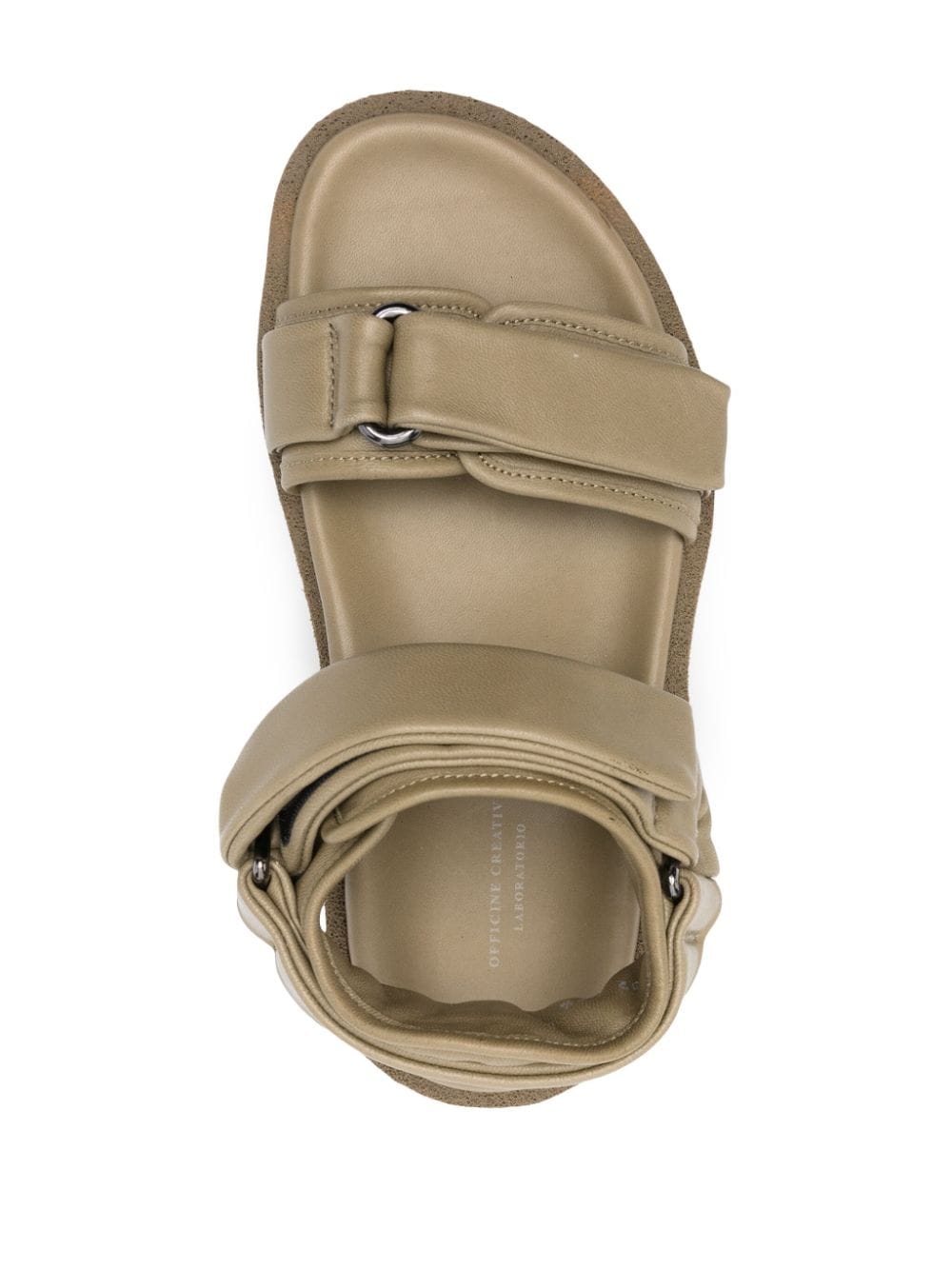 Shop Officine Creative Inner Touch-strap Leather Sandals In Green