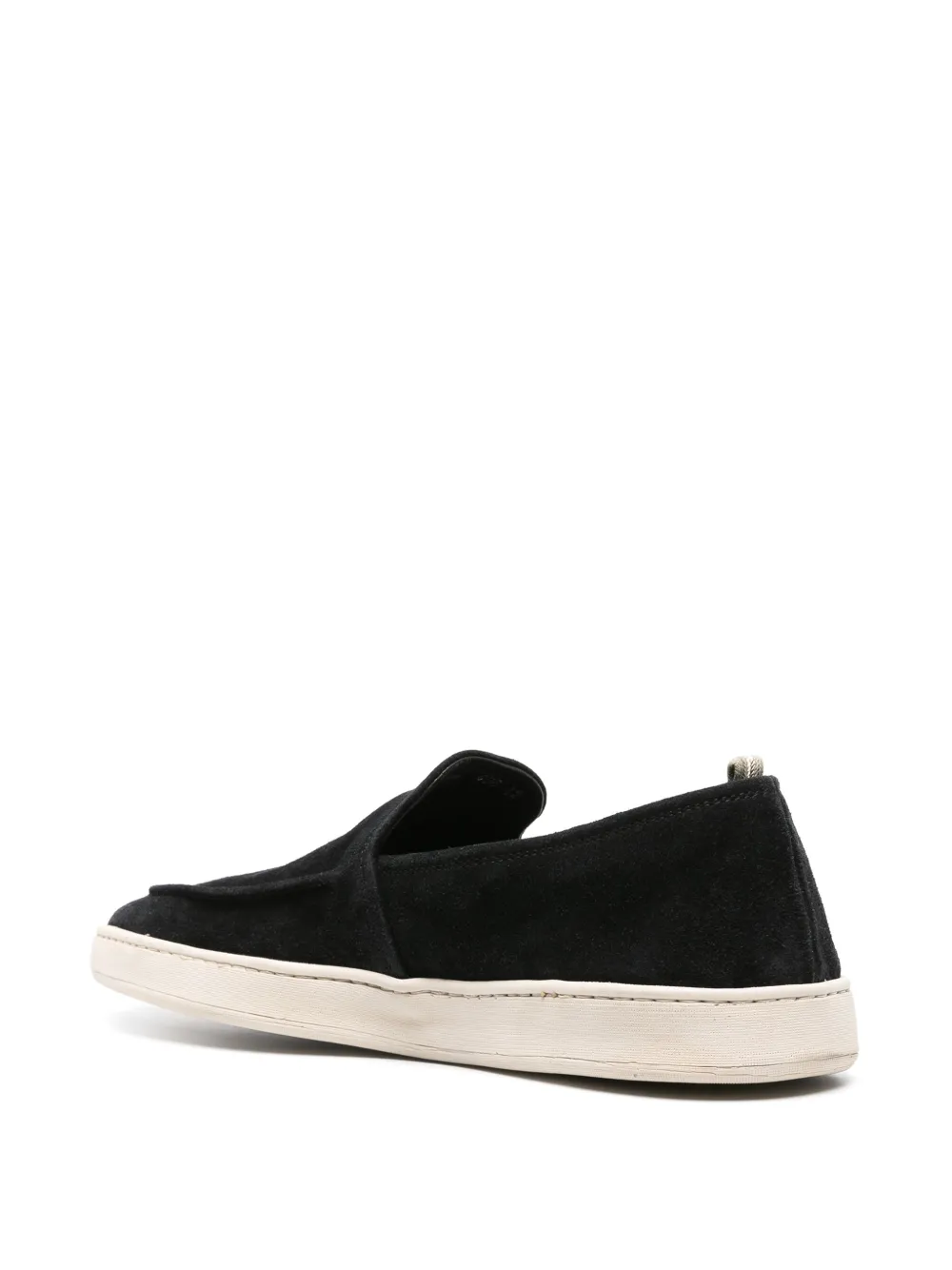 Shop Officine Creative Slip-on Suede Sneakers In Black