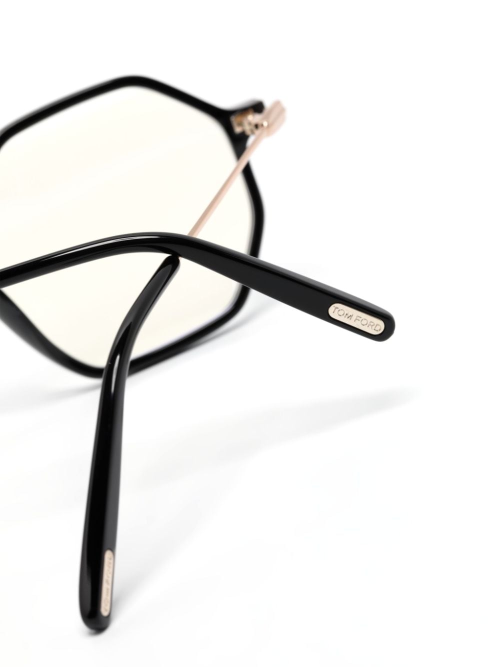 Shop Tom Ford Geometric-frame Glasses In Black