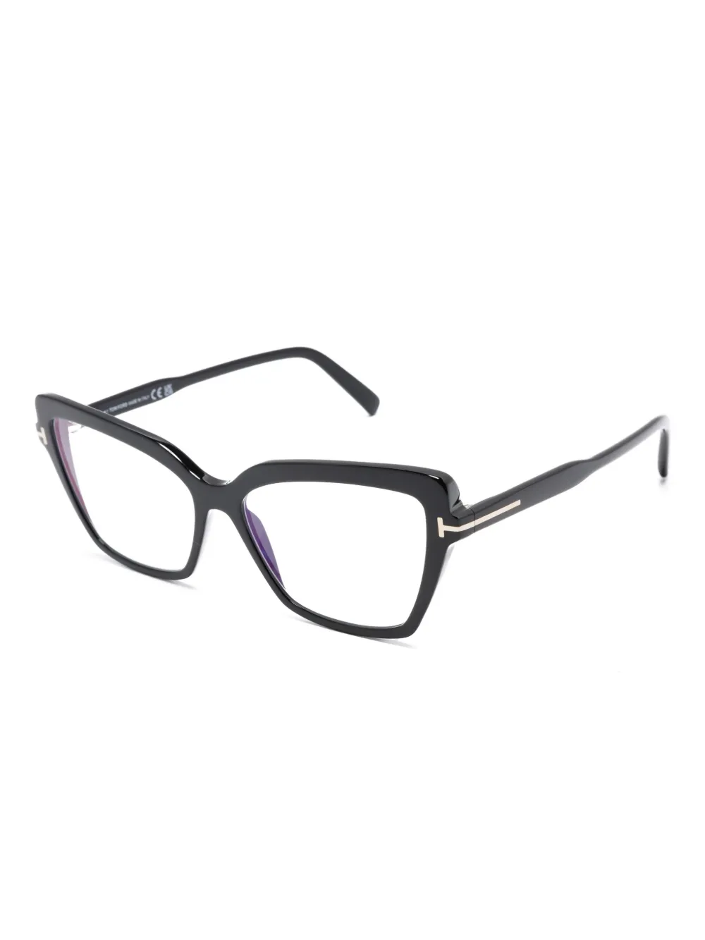 Shop Tom Ford Cat-eye Glasses In Black