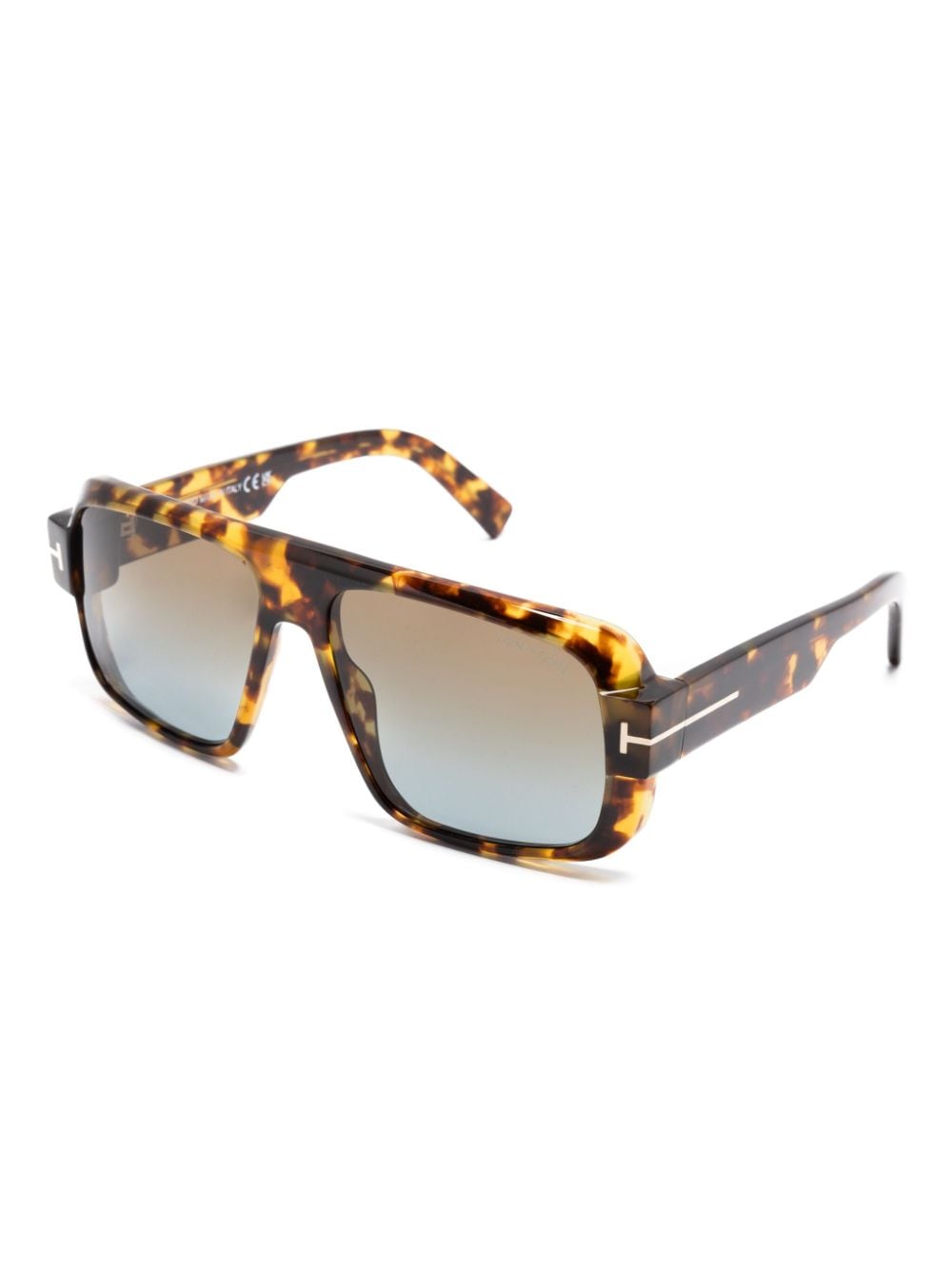 Shop Tom Ford Pilot-frame Glasses In Brown