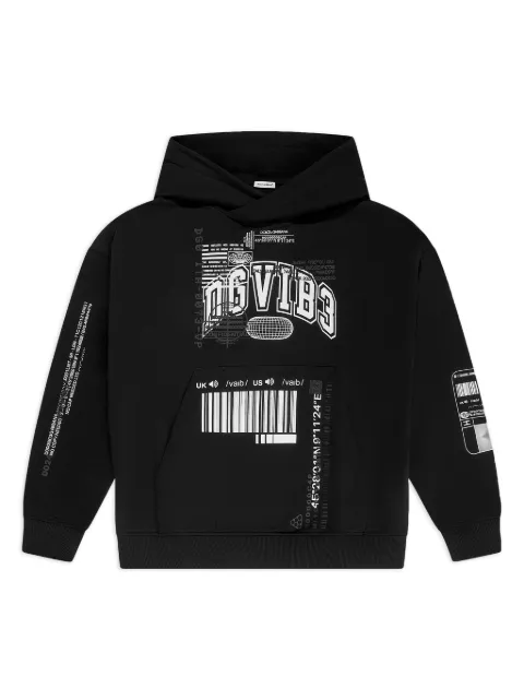 Dolce & Gabbana Kids DG Vibe-print cotton hoodie