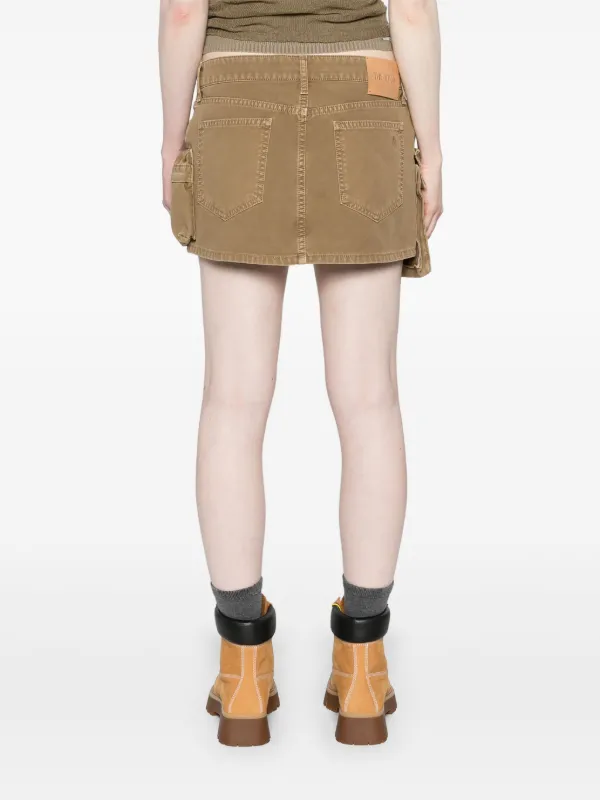 The Attico Fay Denim Cargo Miniskirt | Neutrals | FARFETCH