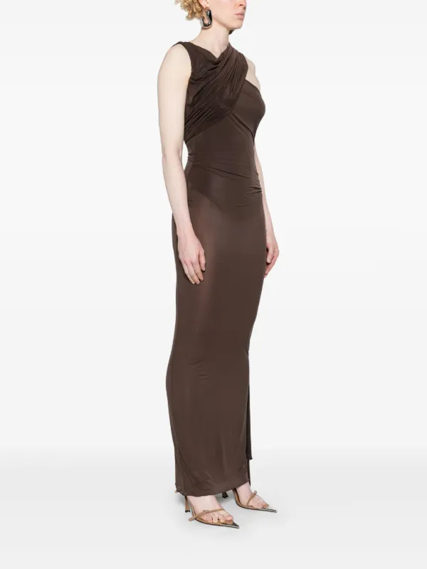 strapless open back dress Dusty Blue Holiday Dress, Open Back Bridesmaid Dress main image 0