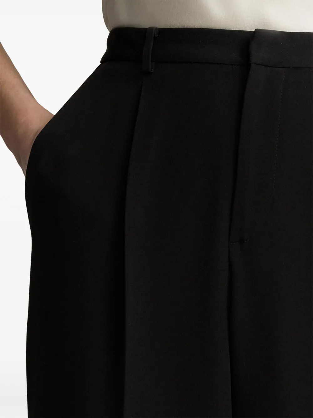 Ralph Lauren Acklie Tailored Wool Trousers In Black