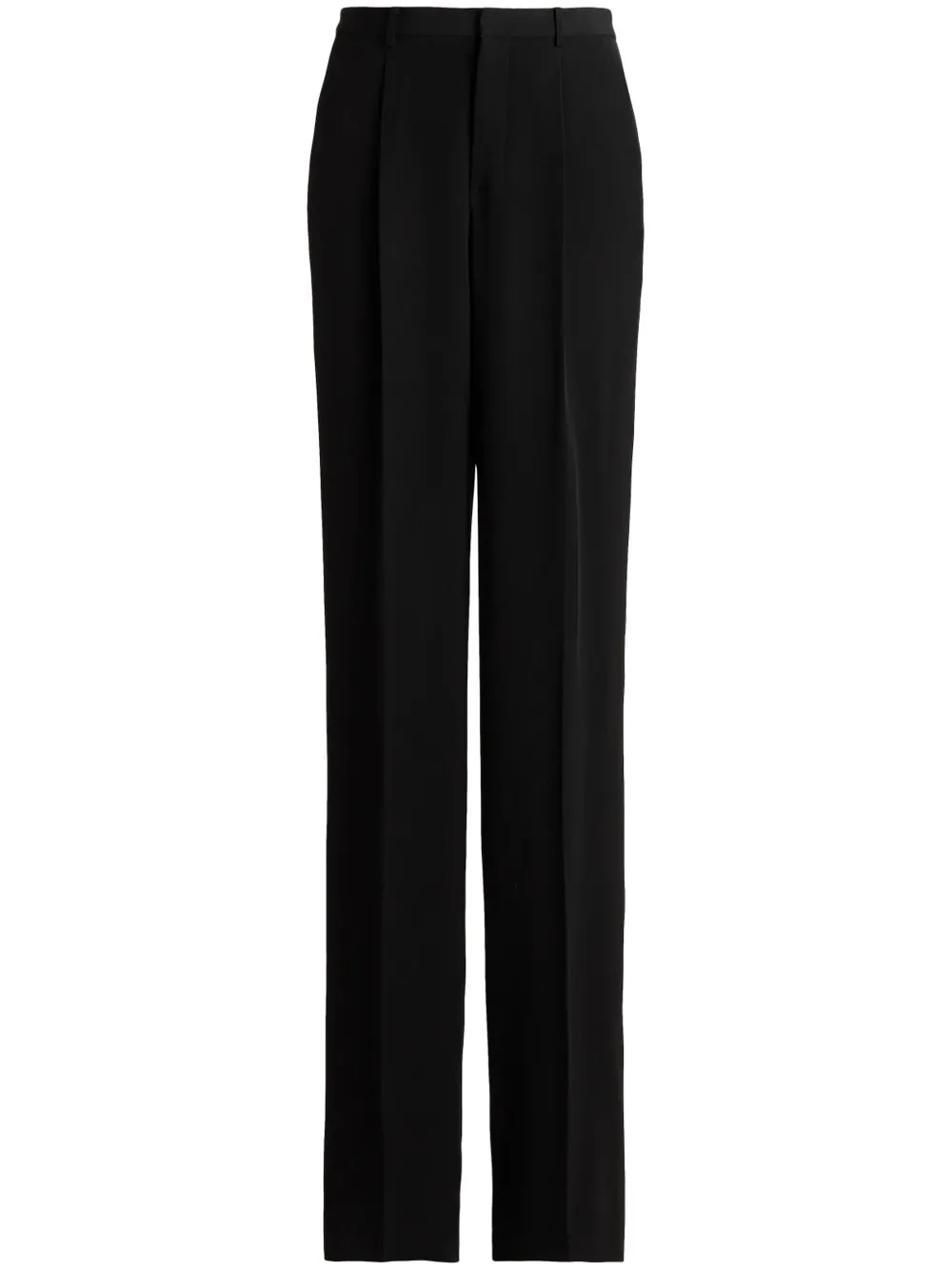 Ralph Lauren Acklie Tailored Wool Trousers In Black