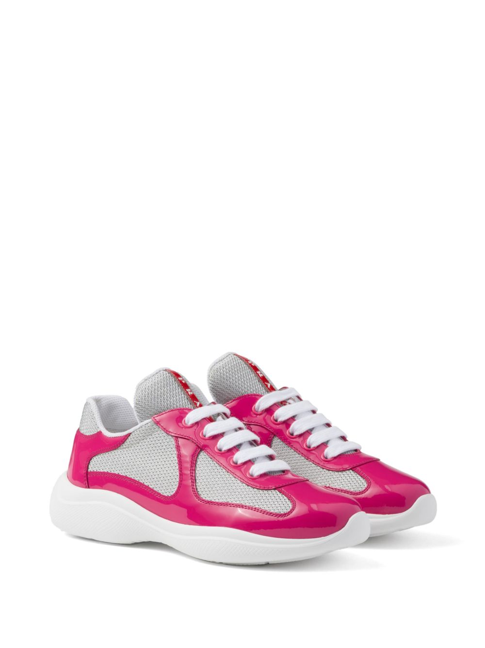 Prada America's Cup sneakers met vlakken - Roze