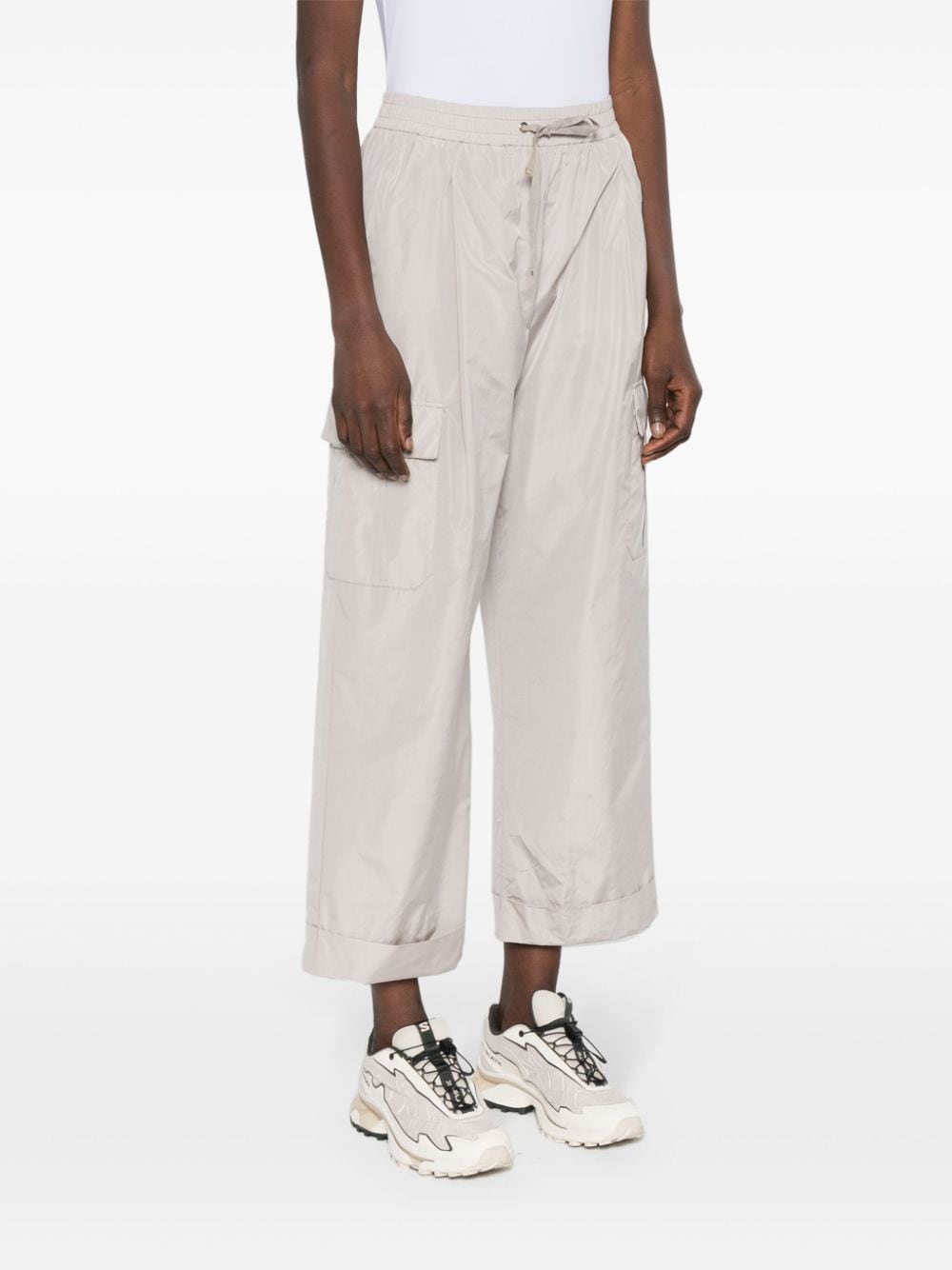 Shop Herno Straight-leg Cargo Trousers In Neutrals