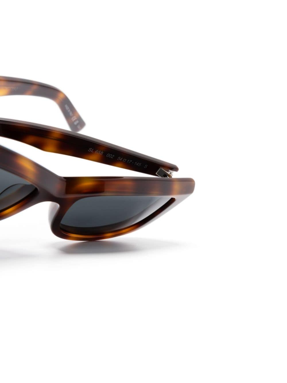 Shop Saint Laurent Sl 658 Rectangle-frame Sunglasses In Brown