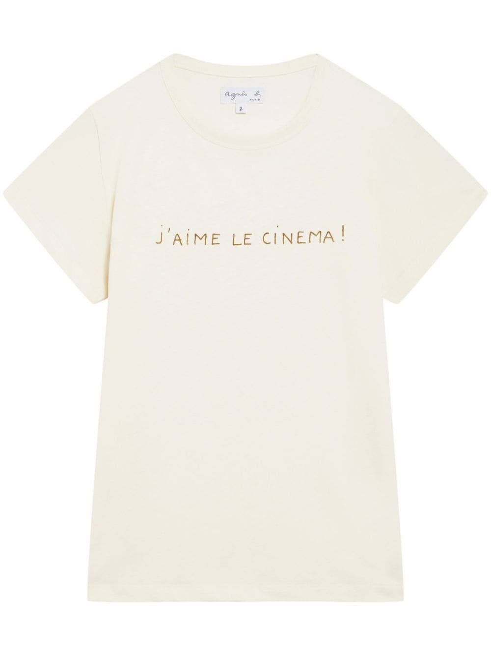 Agnès B. Brando Cotton T-shirt In Neutral