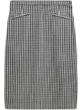 agnès b. gingham cotton-blend midi skirt - Black