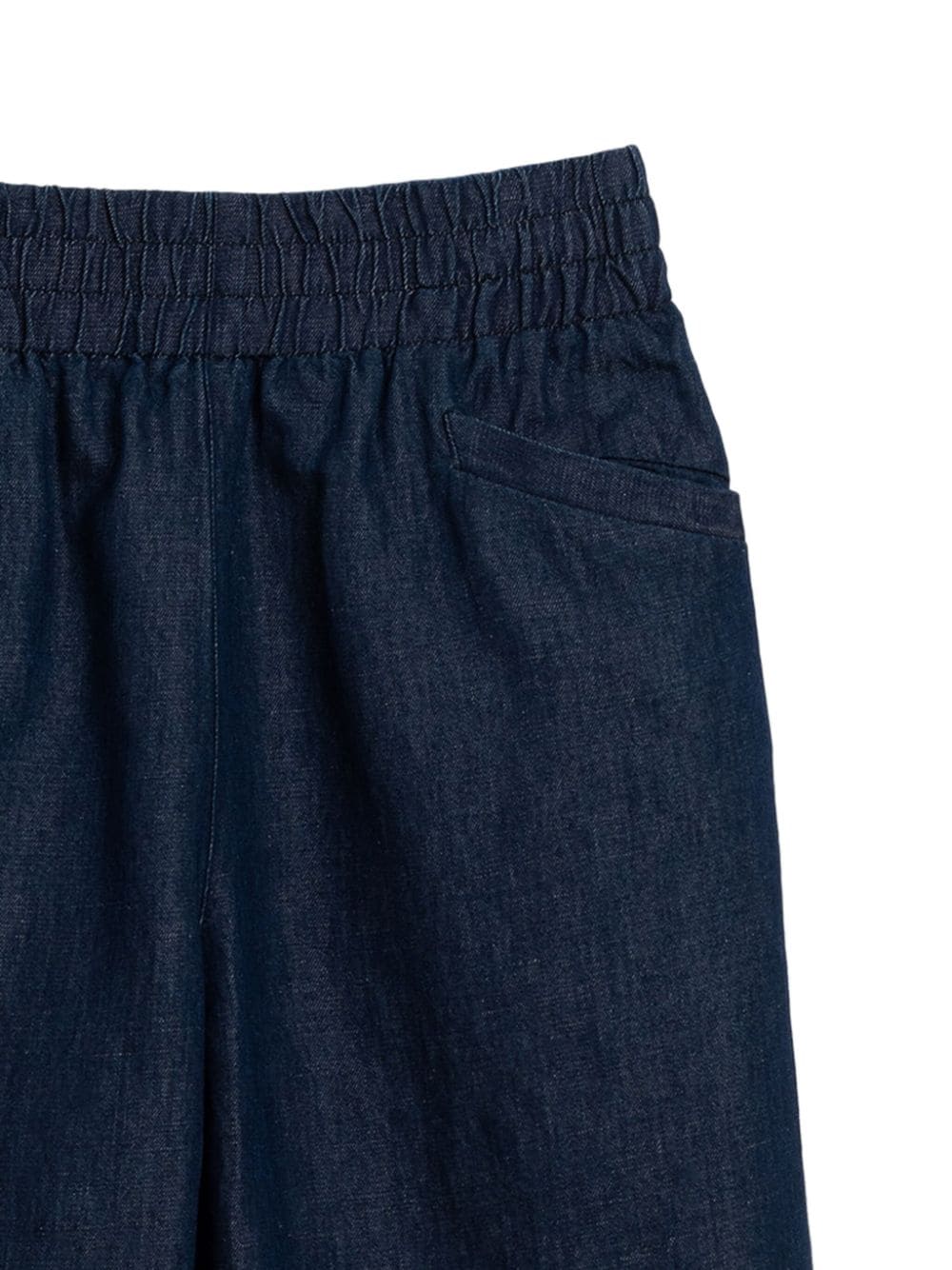 Shop Agnès B. Elasticated-waist Straight Trousers In Blue