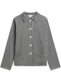 agnès b. gingham button-up shirt - Black