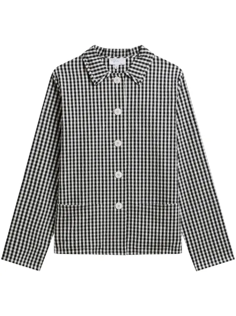 agnès b.  camisa con botones y motivo de cuadros gingham