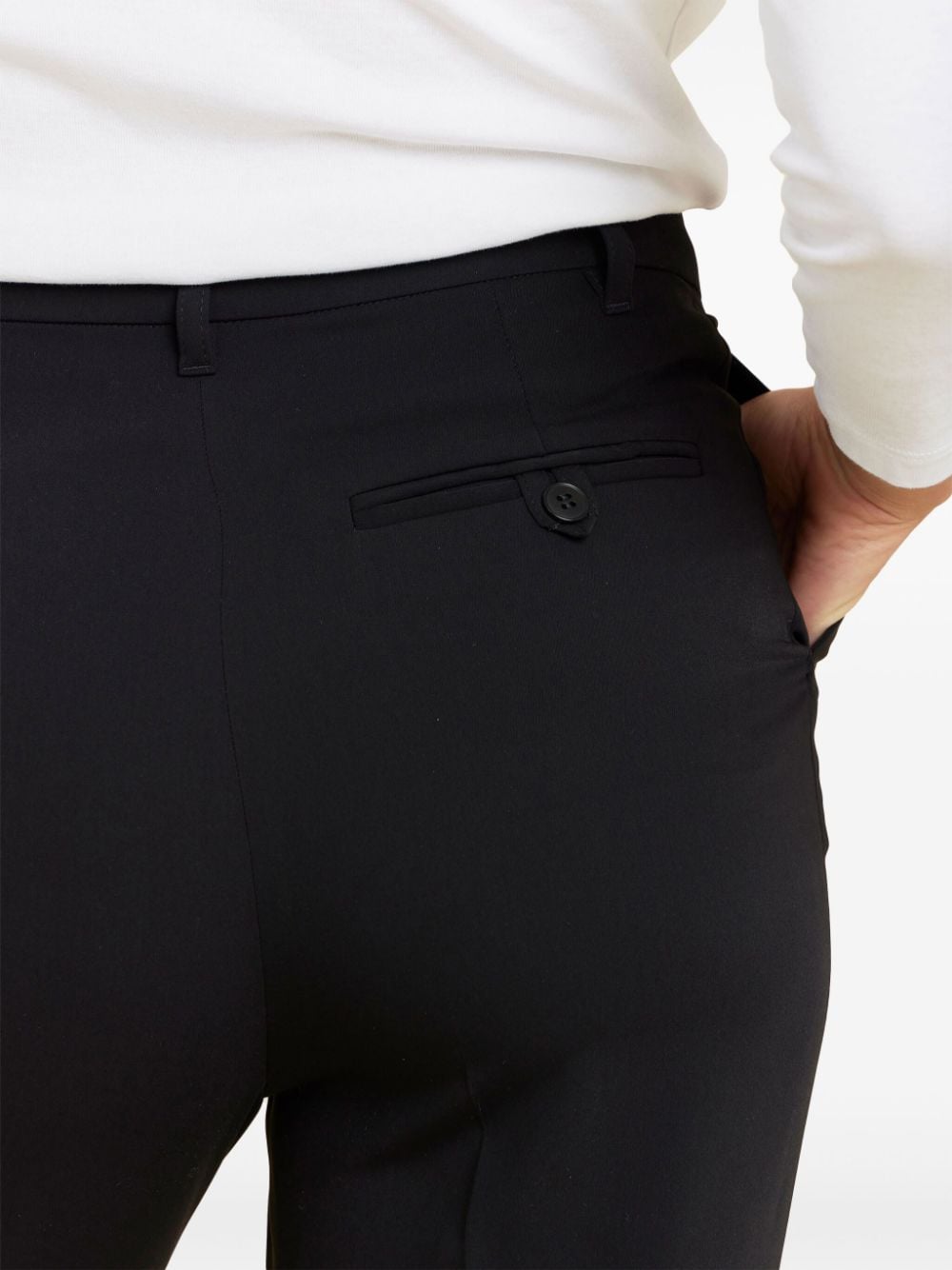 Shop Agnès B. Tailored Slim-cut Trousers In Black