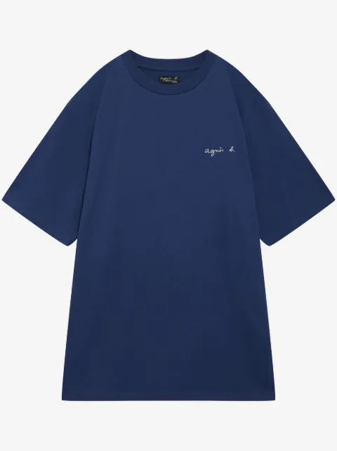 agnès b.  logo-embroidered cotton T-shirt 