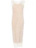 Sportmax faux-pearl maxi dress - White