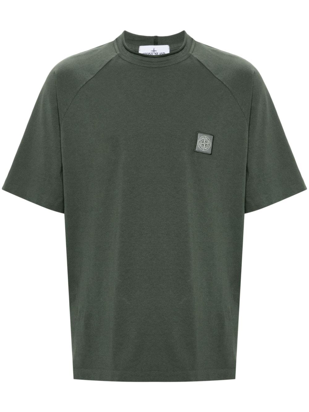 Stone Island Compass-patch Cotton T-shirt In Green