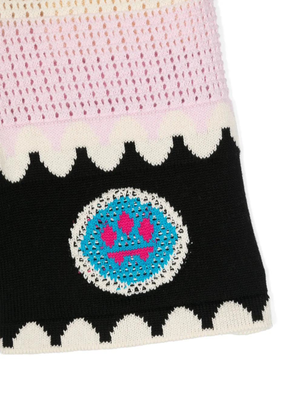 Shop Barrow Logo-jacquard Knitted Shorts In Black