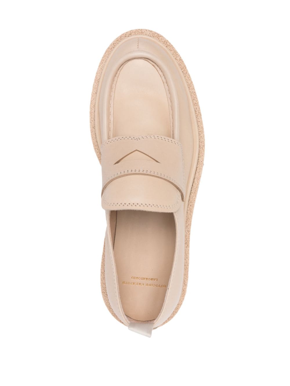 Shop Officine Creative Wisal Leather Loafers In Neutrals