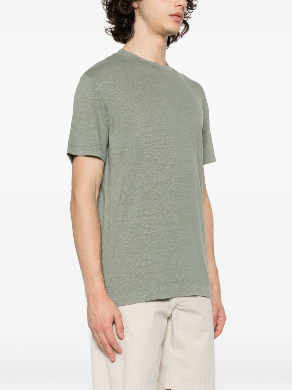 Shop Fedeli Crew-neck Pilled T-shirt In Green