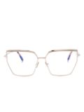 TOM FORD Eyewear oversize-frame glasses - Gold