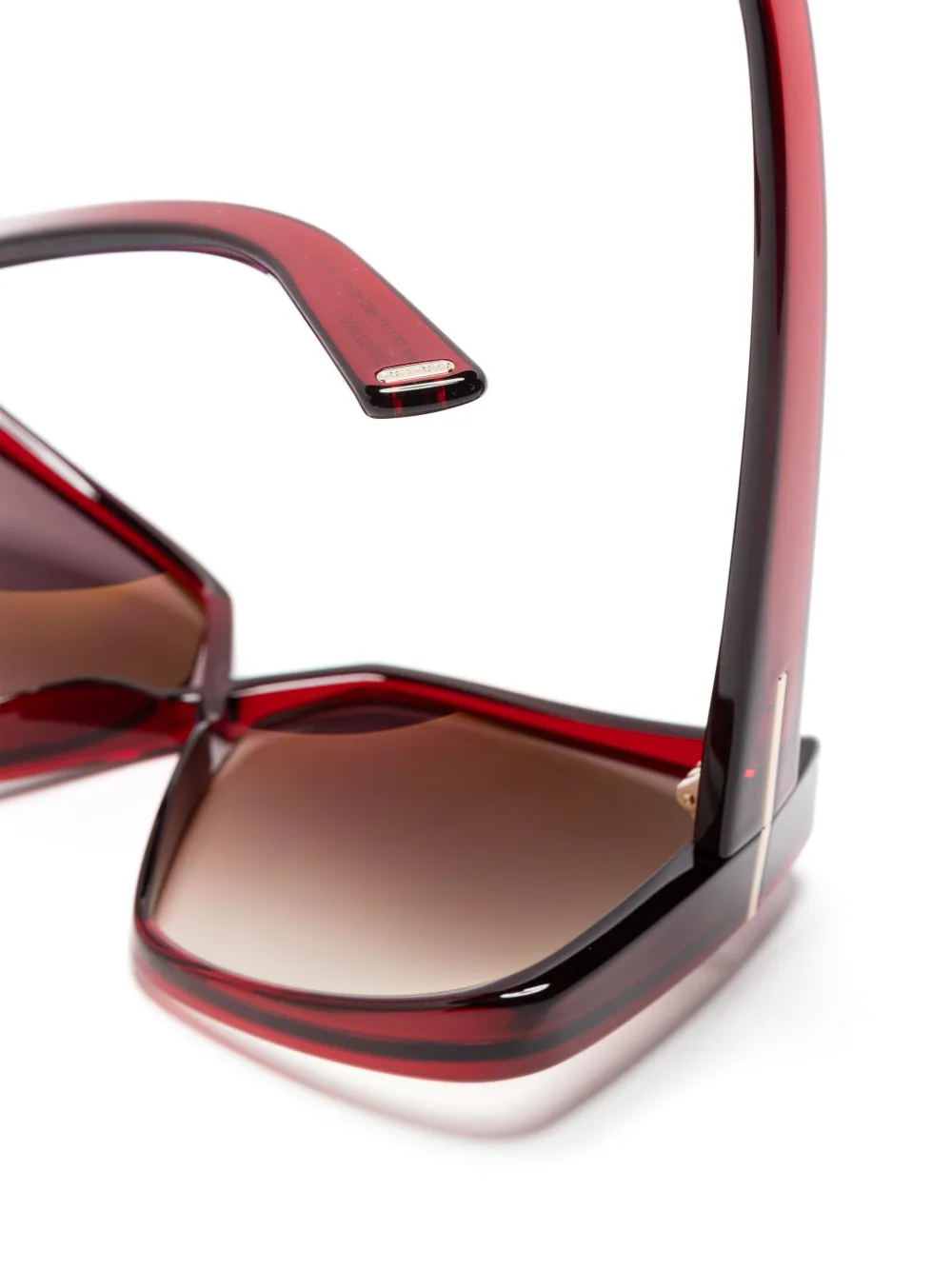 TOM FORD Eyewear Yvonne zonnebril met oversized montuur Rood