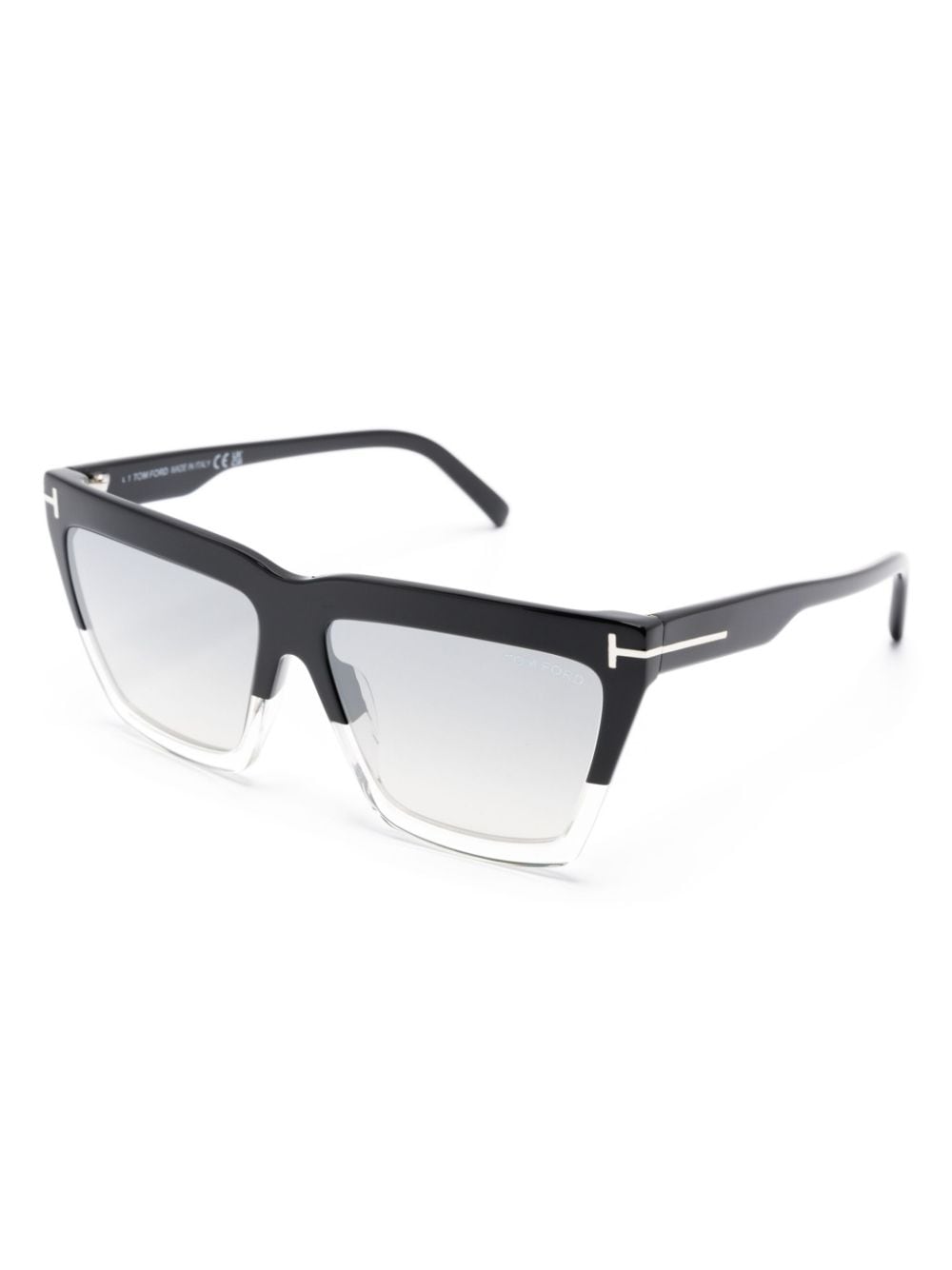 Shop Tom Ford Eden Oversize-frame Sunglasses In 黑色