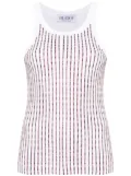 The Attico crystal-embellished tank top - White