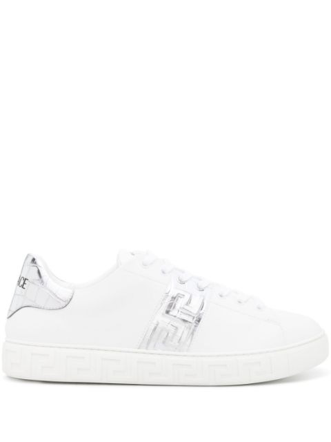 Versace Greca-detail leather sneakers Men