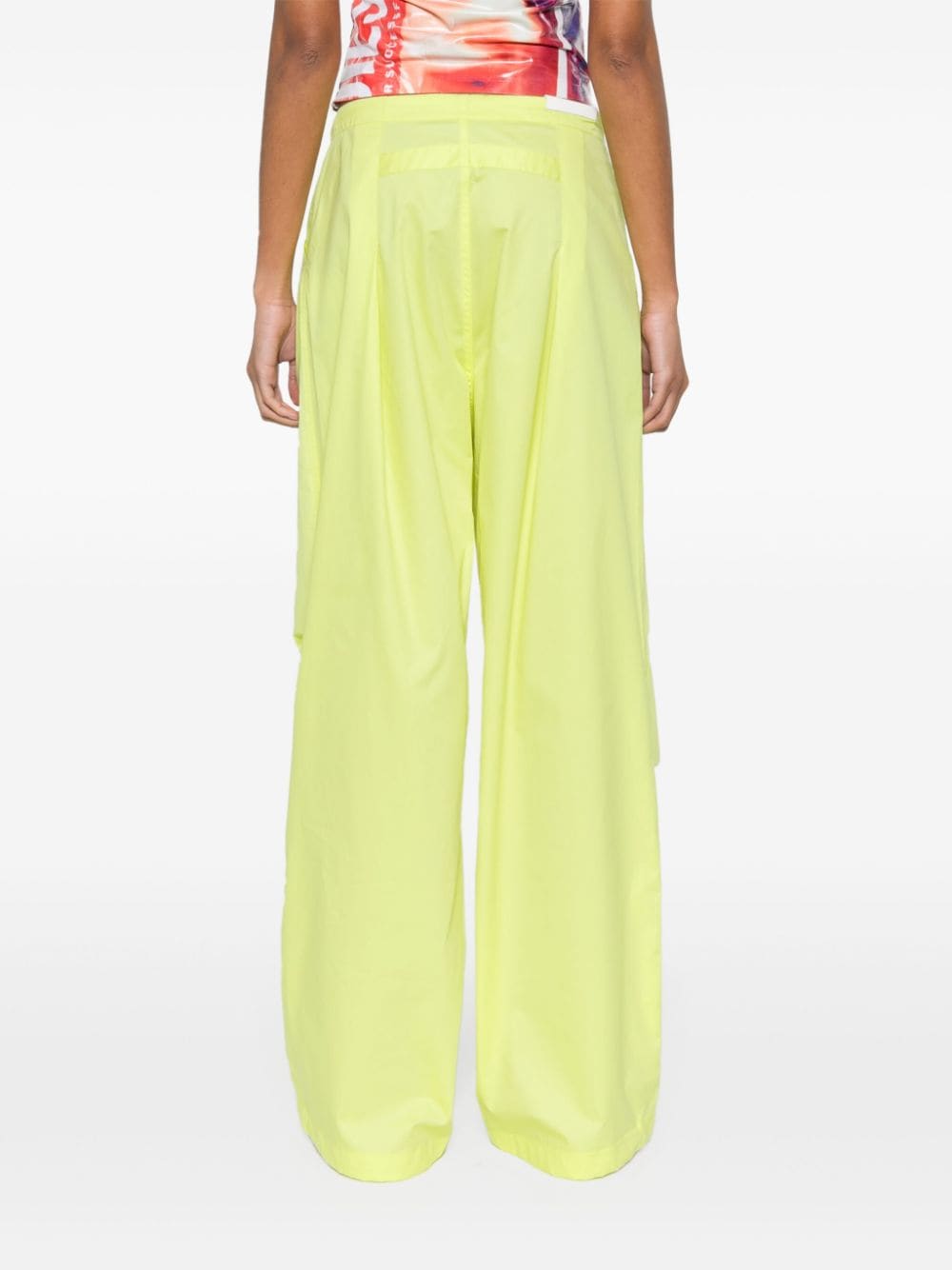 Shop Darkpark Daisy High-waisted Trousers In Yellow