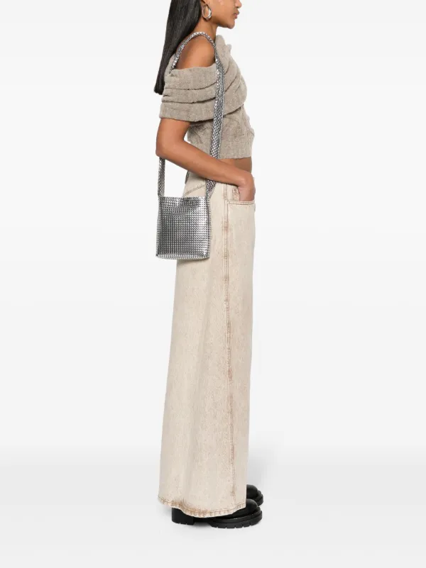 Rabanne Mini Pixel Shoulder Bag | Silver | FARFETCH BN