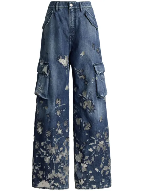 Ralph Lauren Collection Berke embellished wide-leg jeans