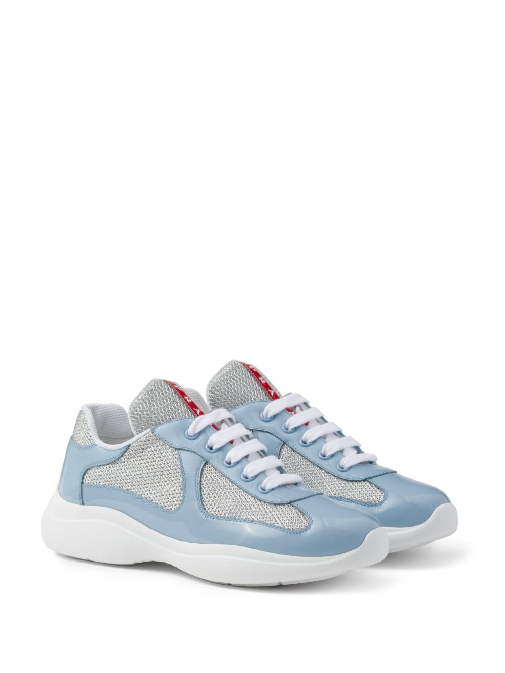 Prada America's Cup sneakers met vlakken - Blauw