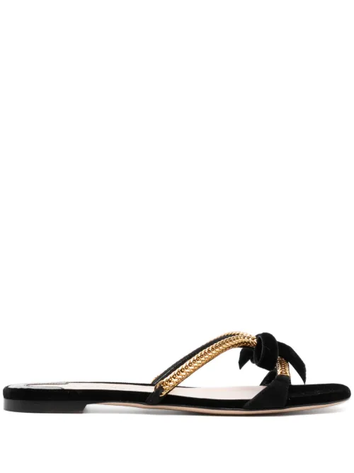 Sandales en velours à détail de nœud - TOM FORD - Modalova