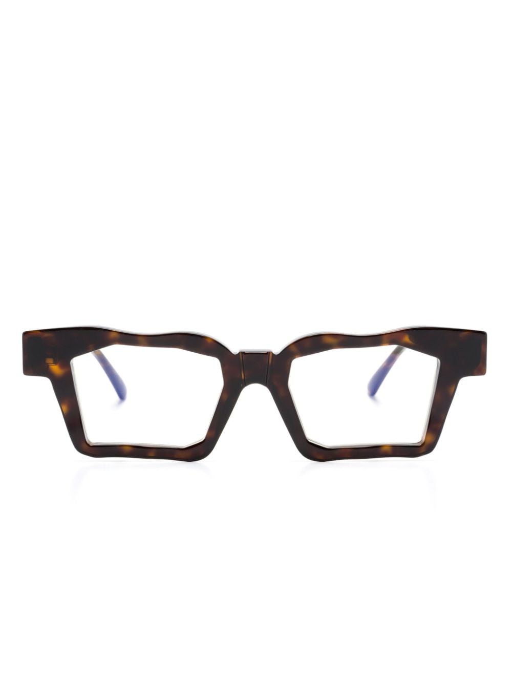 Kuboraum G1 Rectangle-frame Glasses In 褐色