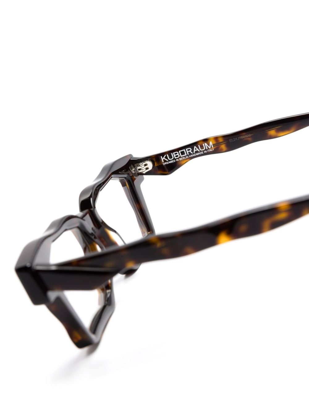 Shop Kuboraum G1 Rectangle-frame Glasses In 褐色