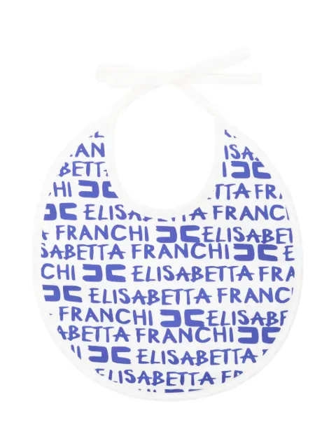 Elisabetta Franchi La Mia Bambina Babador de algodão com logo